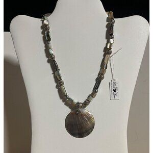 Jewels by Park Lane Aloha Necklace Statement Piece Abalone Shell Pendant Retired